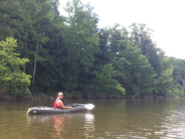 kayaking on the lake