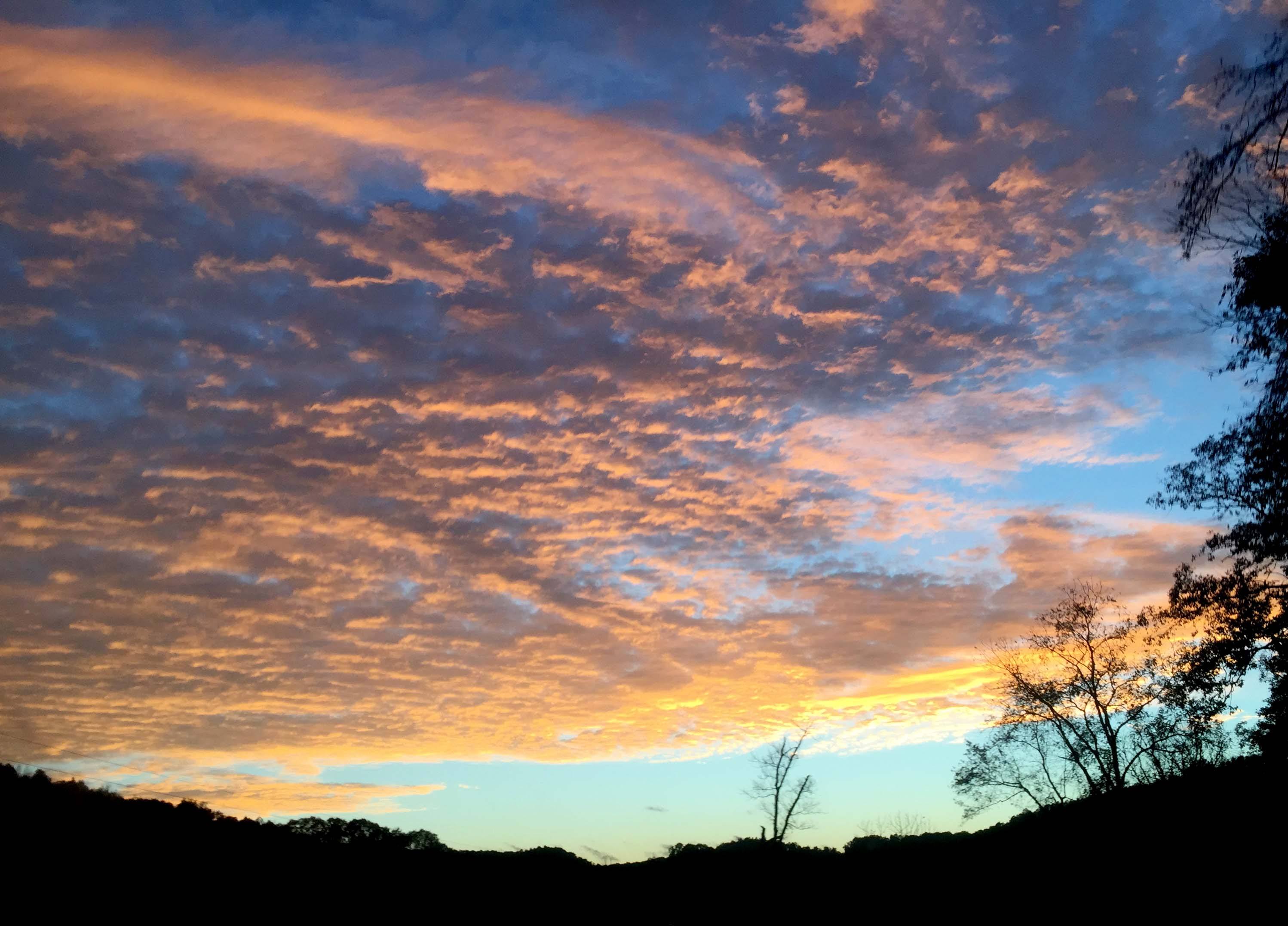 sunset with clouds