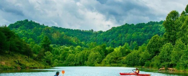 Kayaking lake