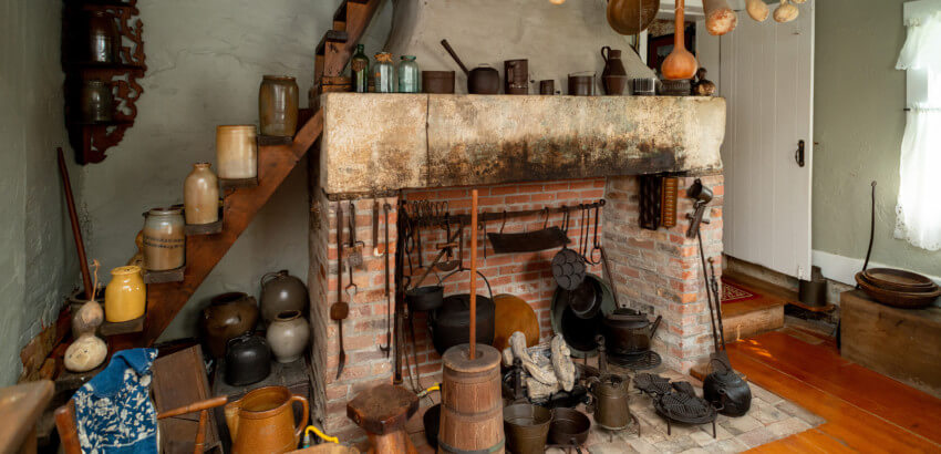 Henderson Hall fireplace