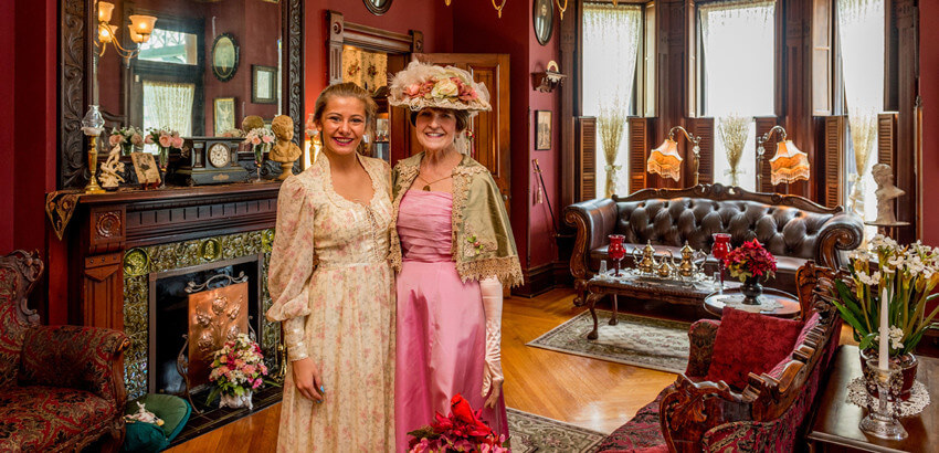 inside a julia-ann street house decorated victorian style