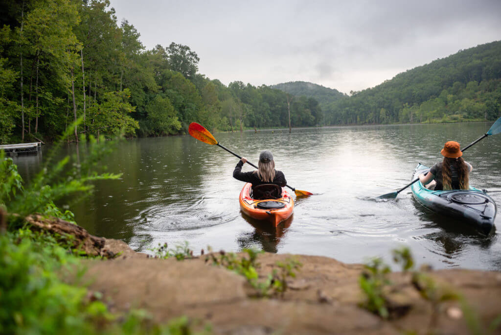 People Kayaking at North Bend State Park