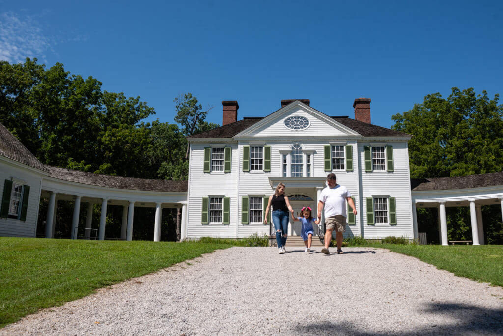 Family visiting Blennerhassett Island