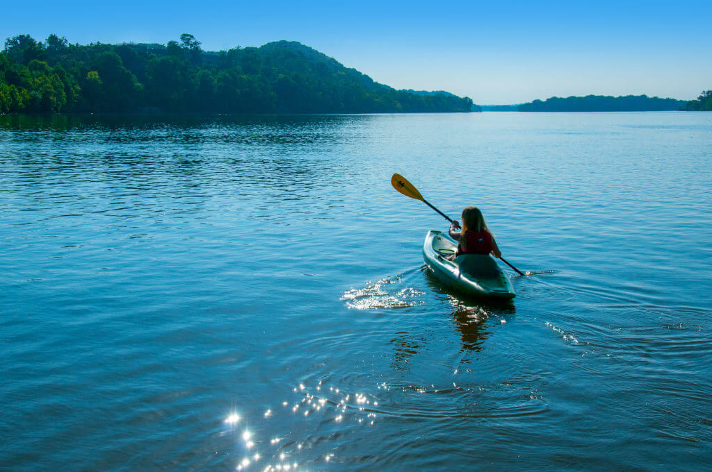 Kayaking on the Ohio River