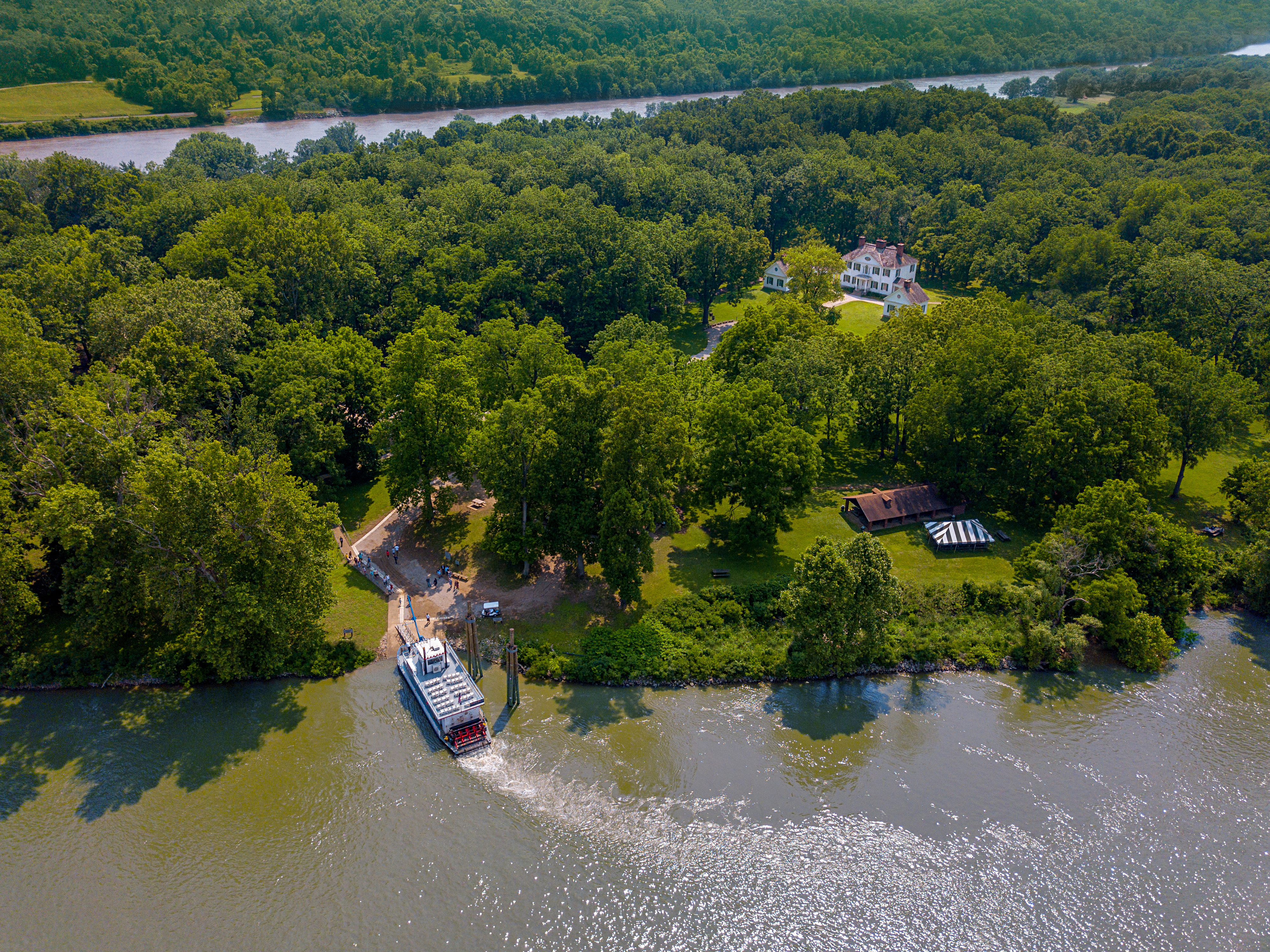 aerial view of blennerhasset Island