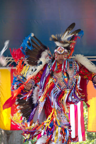 native american in costume