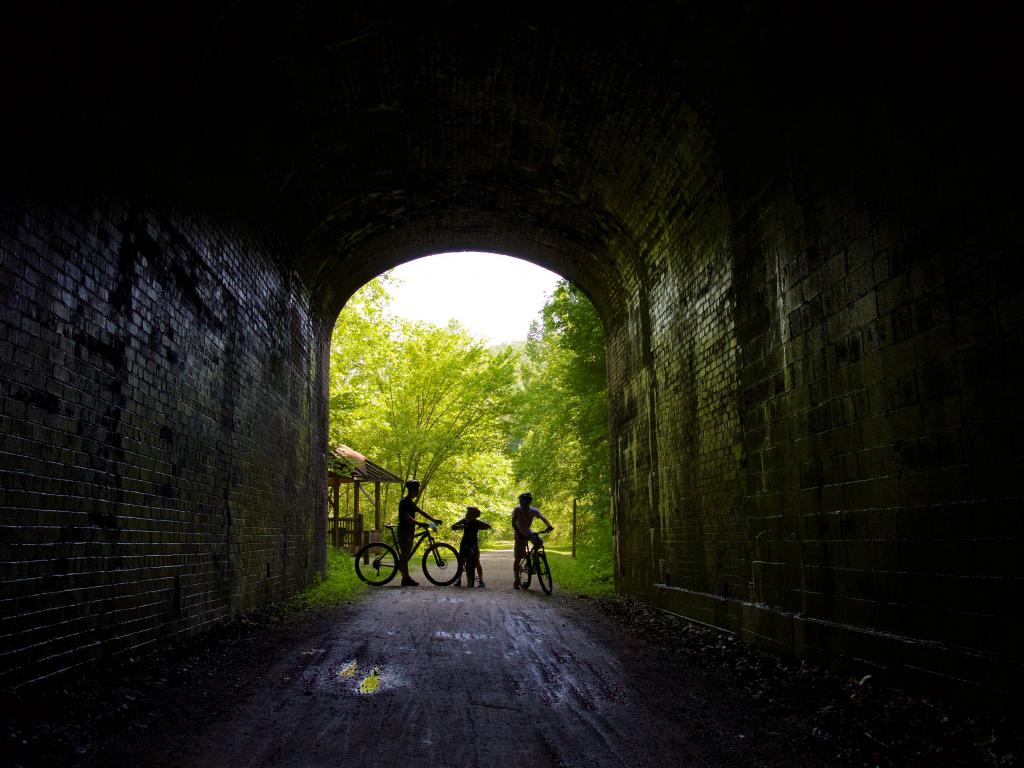 Biking in a tunnel