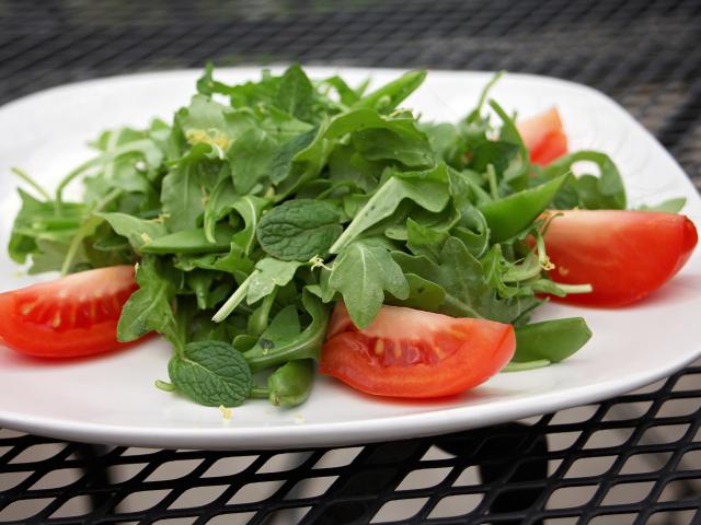 salad on a plate