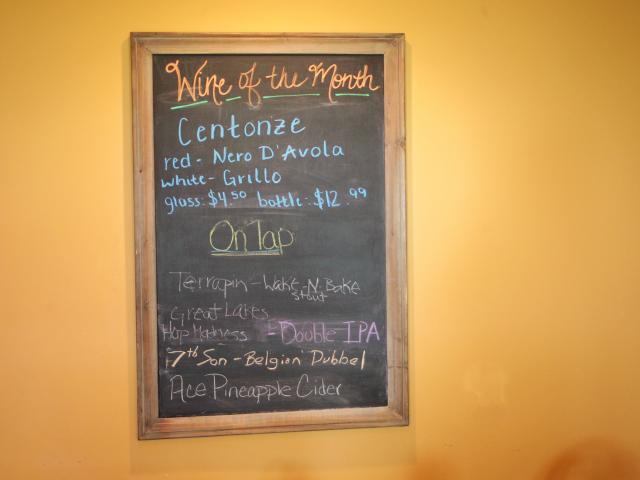 chalkboard with specials