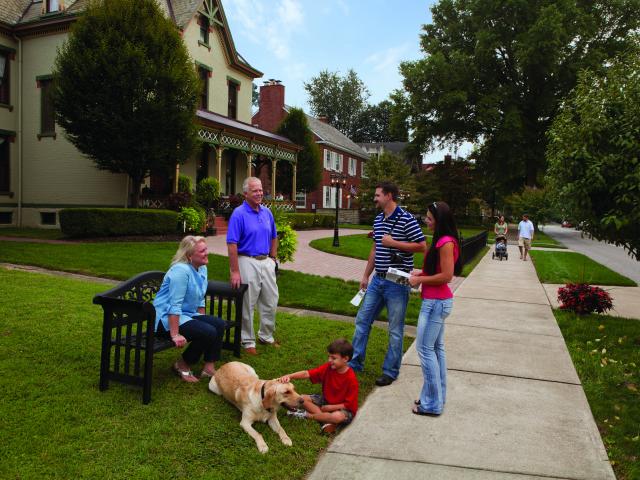 People strolling 