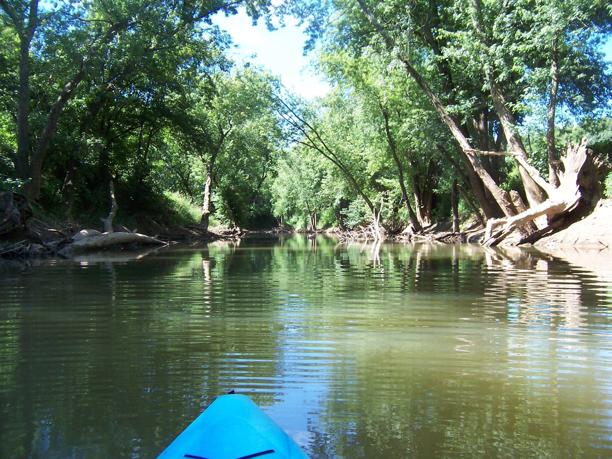 kayaking on a river