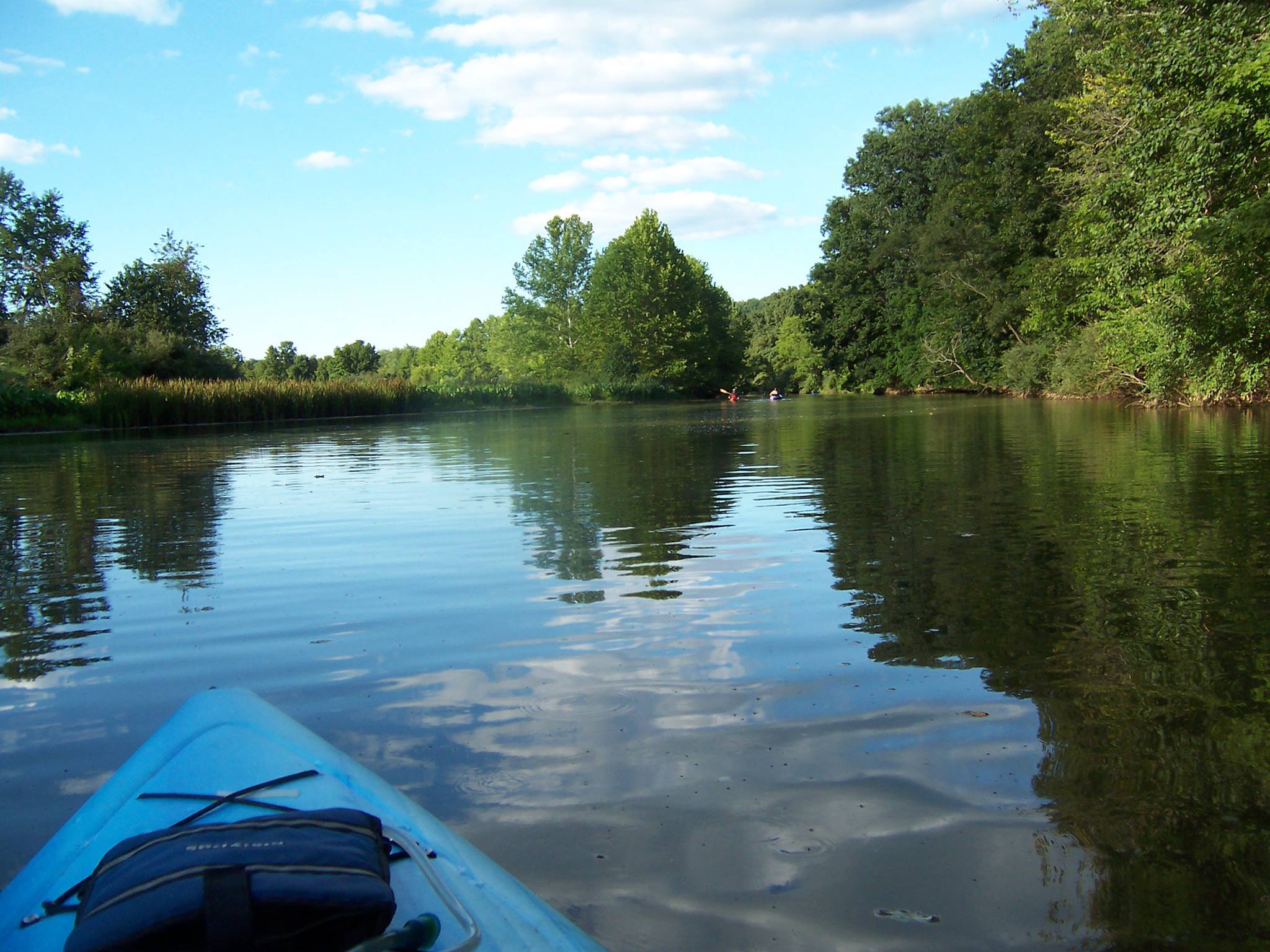 kayaking on a river