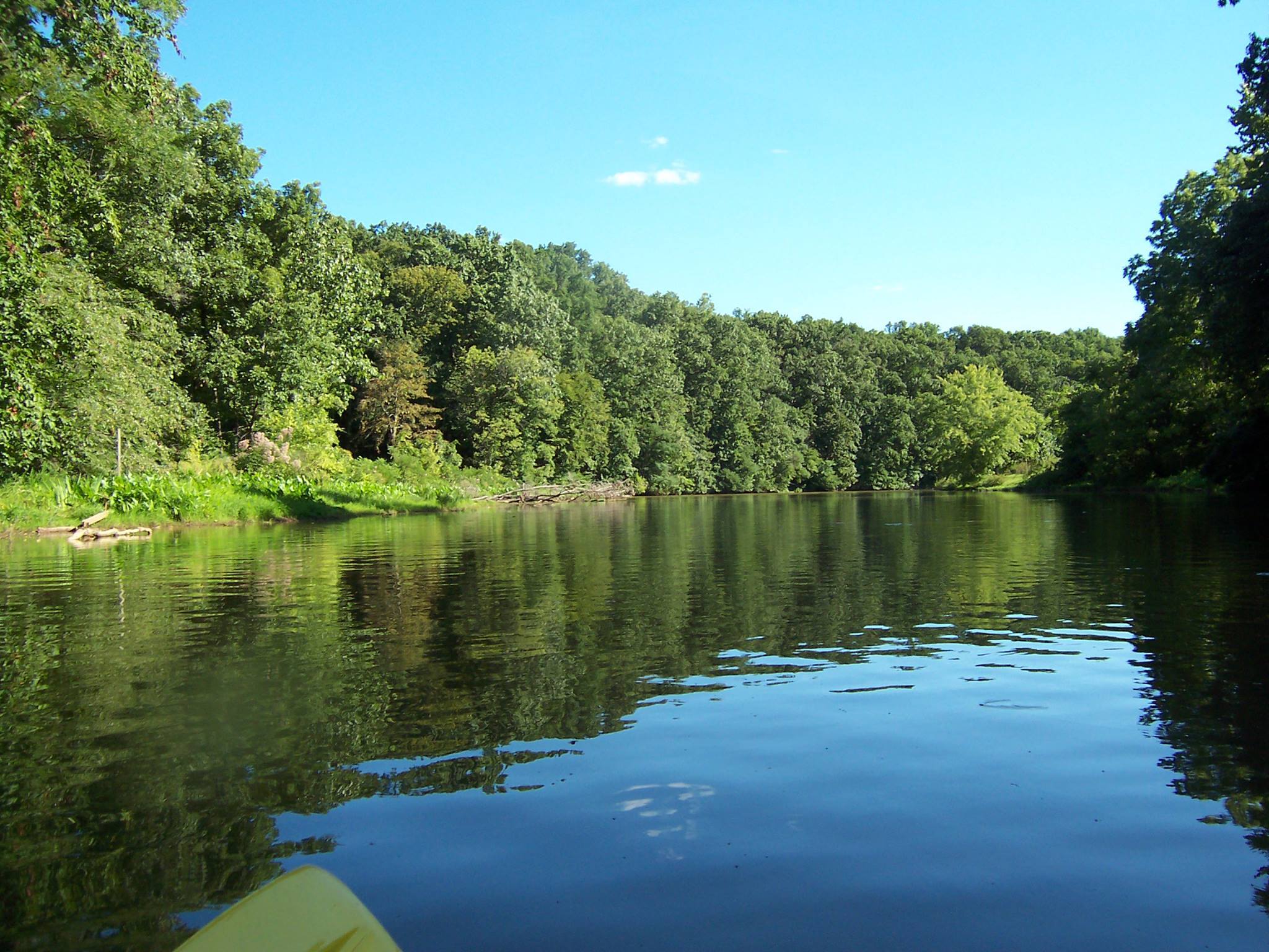 kayaking on a river