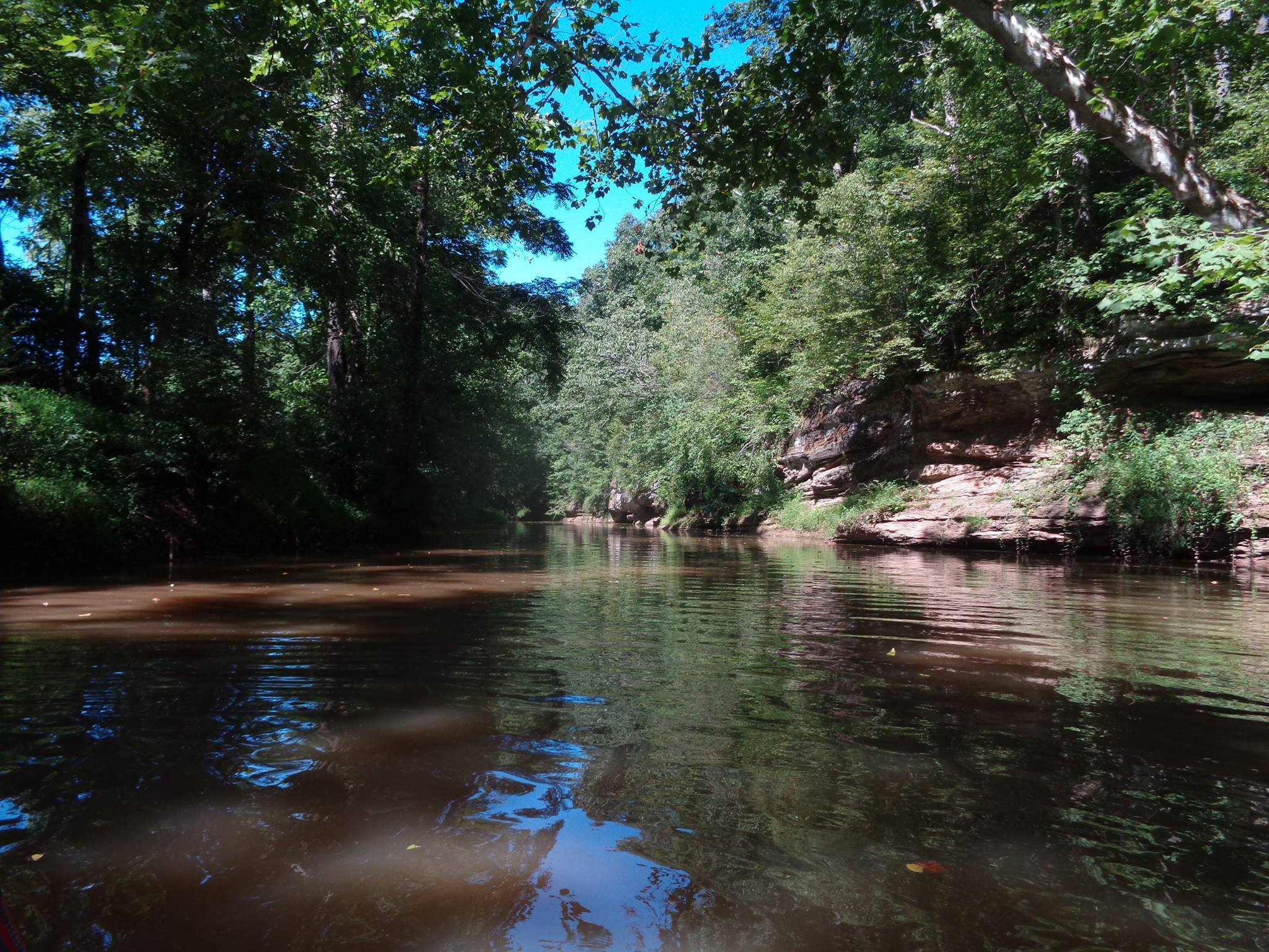 kayaking on a river