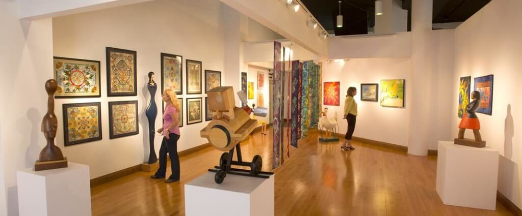 Art Gallery inside with exhibit