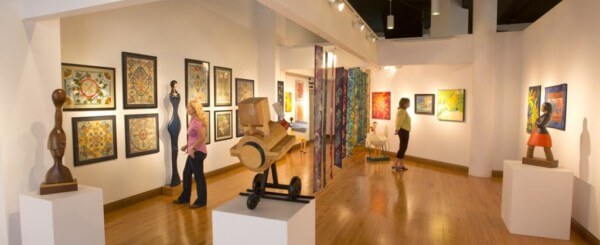 Art Gallery inside with exhibit