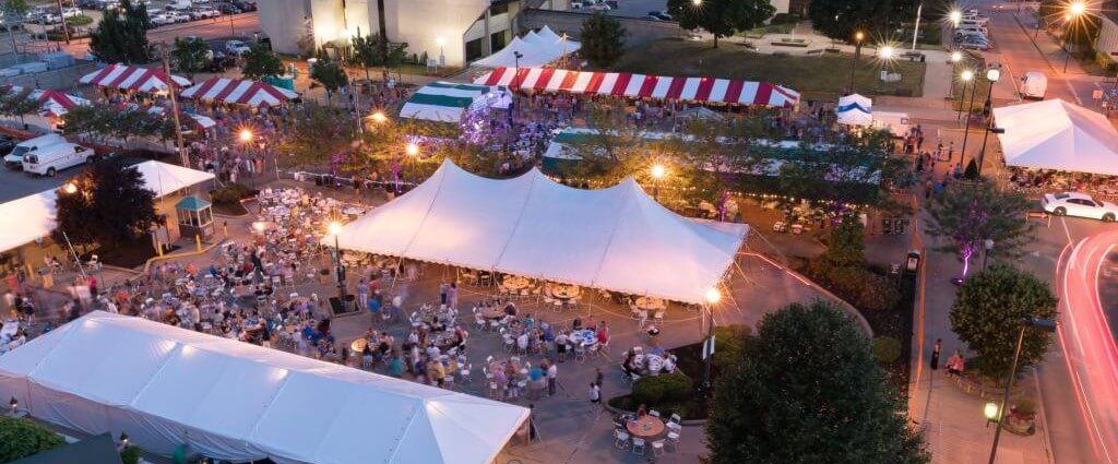 taste of parkersburg aerial shot