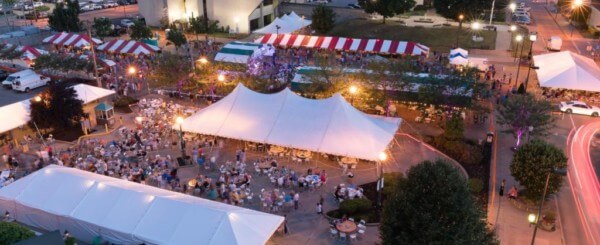 taste of parkersburg aerial shot