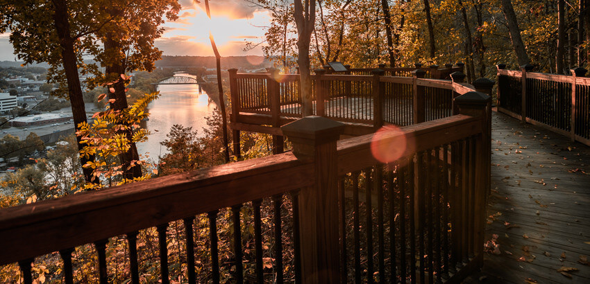 Fort boreman overlook sunrise