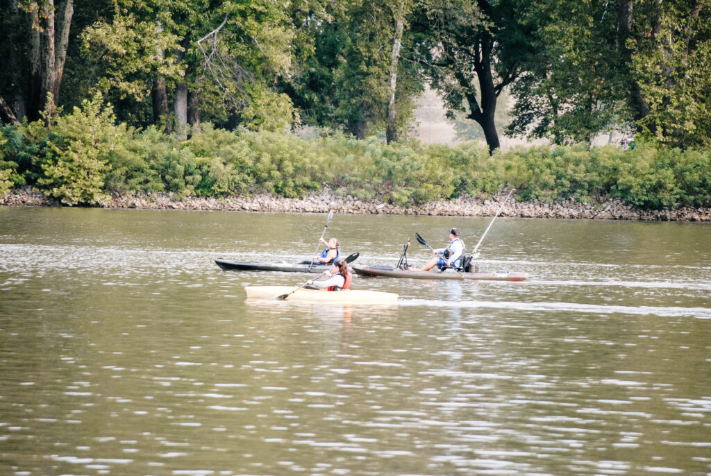 Kayaking on the river