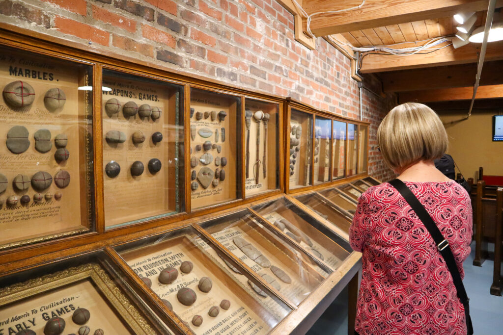 The Stahl collection in the basement of the Blennerhassett Museum of Regional History in Parkersburg, WV.