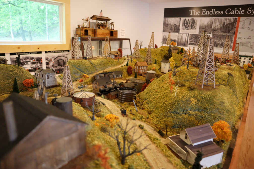 A picture of the diorama at the Volcano Museum in Waverly, WV.